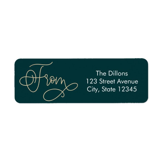 Roligt Hälsning EDITABLE FÄRG Helgdag adressetiket Returadress Etikett (Framsidan)