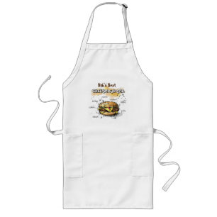 Roligt Hamburger Art Personlig Grilling Apron Långt Förkläde