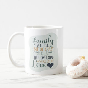 Roligt Hand Lettered Färg Editable Family Quote Kaffemugg