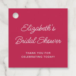 Roligt Hand plockade Cocktail Mönster Rosa Möhippa Gåvor Etiketter