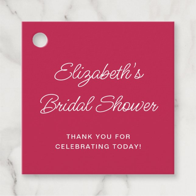 Roligt Hand plockade Cocktail Mönster Rosa Möhippa Gåvor Etiketter (Framsida)