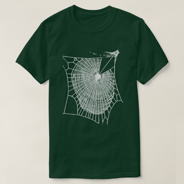 Roligt Hand plockade Spooky Halloween Spiders Webb T Shirt (Design framsida)
