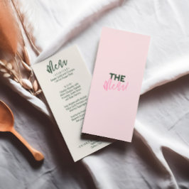 Roligt Handskriven färglös pastel sommartid Bröllo Meny