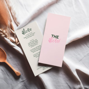 Roligt Handskriven färglös pastel sommartid Bröllo Meny