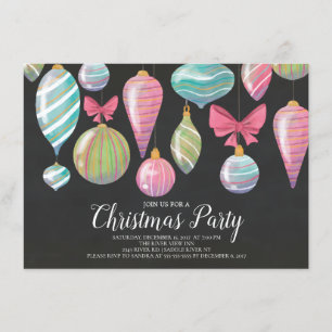 Roligt Hängning av inbjudan till julfest för prydn