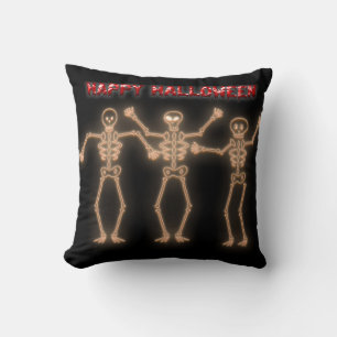 Roligt Happy halloween Dancing Skeleton Dekorativ  Kudde
