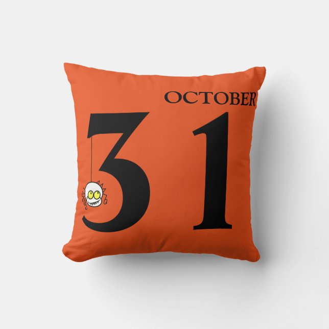 Roligt Happy halloween Oktober 31a Kudde (Framsida)