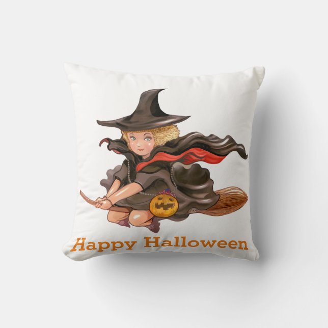 Roligt Happy halloween Pumpkin Dekorativ kudde (Framsida)