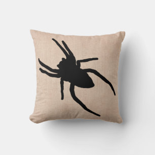 Roligt Happy halloween Spider Burlap Kudde