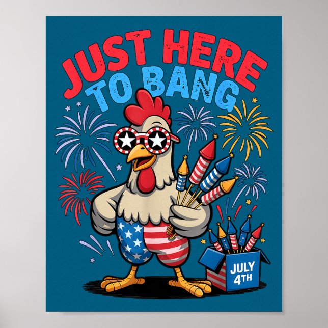 Roligt här att banka kyckling fcawf fågel personal poster (Framsidan)