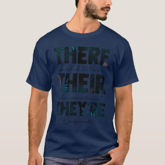 Roligt här deras hej reagera Emic grammatikor flic T Shirt