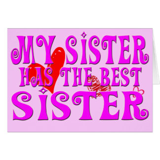 Roligt har min syster den bäst systern hälsningskort