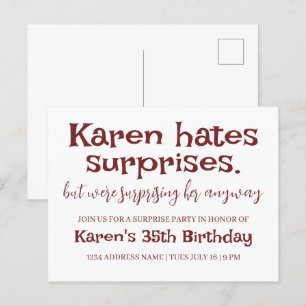 Roligt Hatar Överraskningar Party Modern Lägg till Vykort