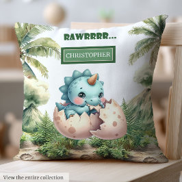 Roligt Hatching snart Baby Dinosaur Baby Pillow Gi Kudde