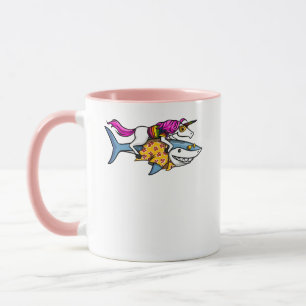 Roligt hav för Magical Unicornridninghaj Mugg
