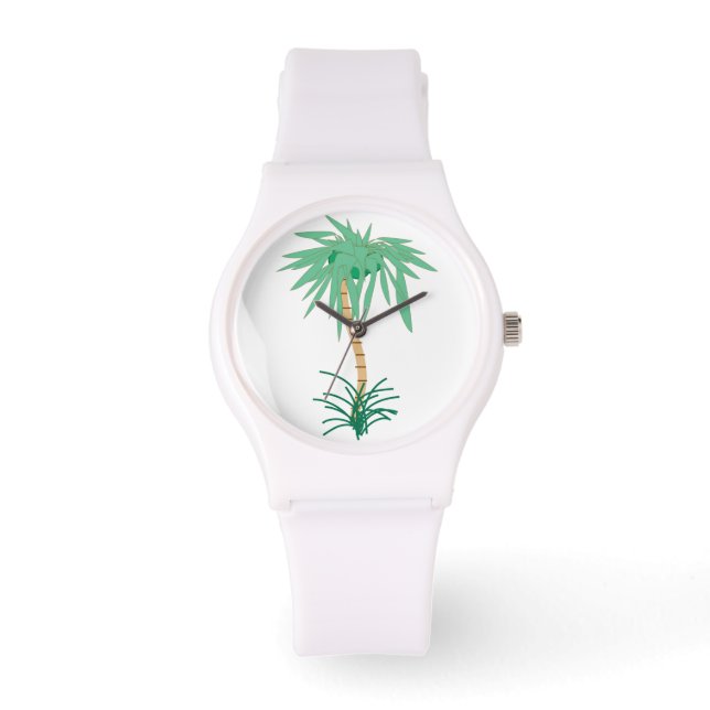 Roligt Hawaiian Handflatan Tecknad Sporty Watch Armbandsur (Framsida)