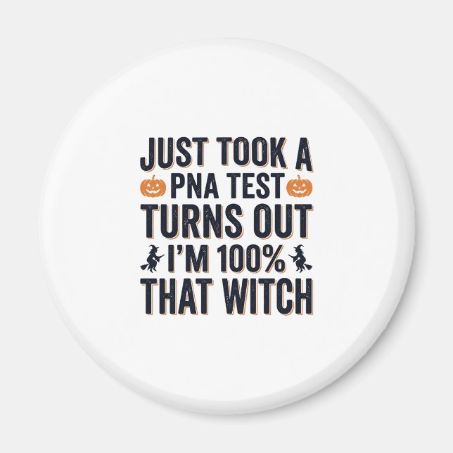 Roligt Häx Test Halloween Citat Vektor Design_1 Magnet (Framsidan)