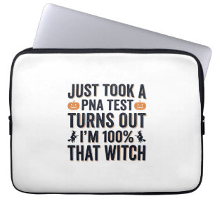 Roligt Häxtest Halloween Citat Vektor Design_1 Laptop Fodral