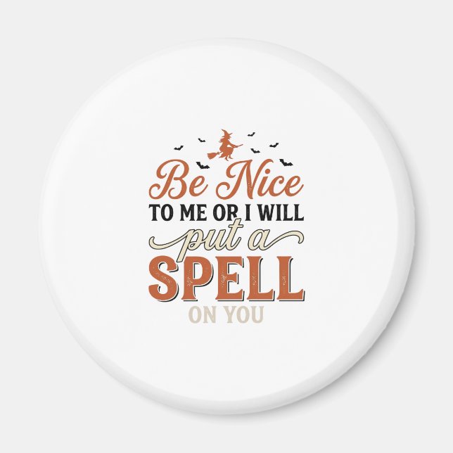 Roligt häxtrollformulär Halloween Vector Design_1 Magnet (Framsidan)