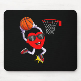 Roligt Heart Dunking Bysketbyll Sport Älskare Vale Musmatta