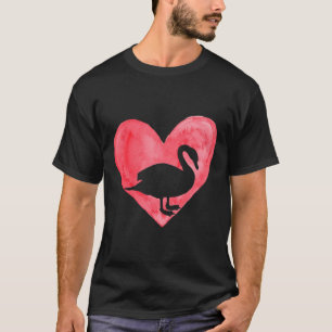 Roligt Heart Goose Anka Bird Älskare Animal Valent T Shirt