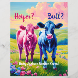 Roligt Heifer eller Bull Gender Reveal Game