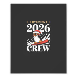 Roligt Hej då 2025 2026 Crew Nytt År Vänner Squad Fototryck