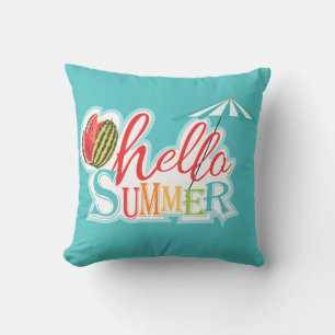 Roligt Hej Sommarblått Sommarblått Kudde