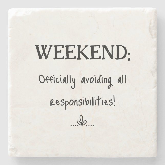 Roligt Helg utan ansvar Stenunderlägg (Framsidan)