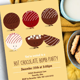 Roligt Hett Chocolate Bomb Inbjudningar