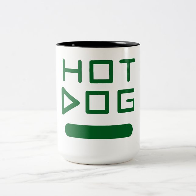 Roligt Hett Hund Kaffe Mugg (Center)