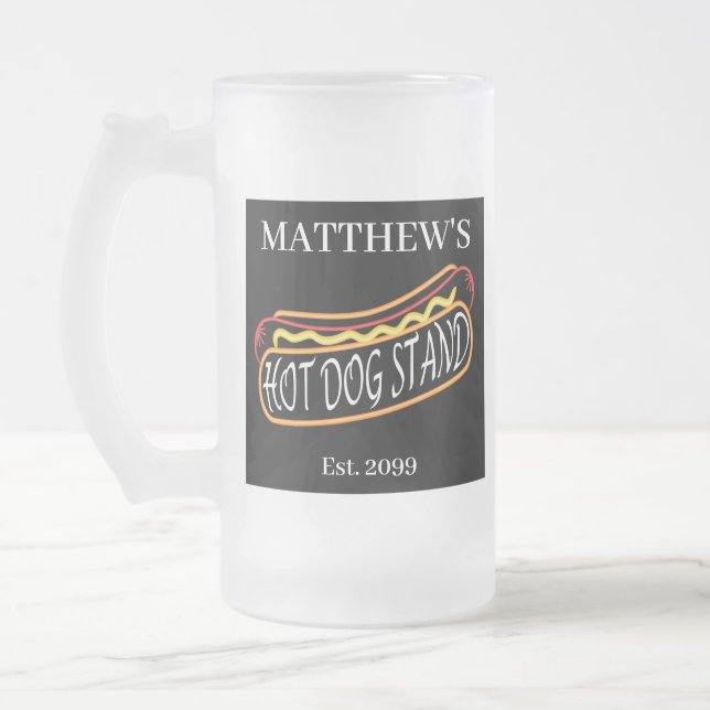 Roligt Hett Hund Stativ Drinkware Soda Tumblers Gl Frostat Ölglas (Vänster)