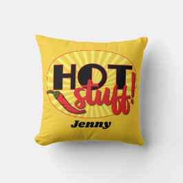 Roligt Hett Saker Red and Gult Chillies Quote Kudde
