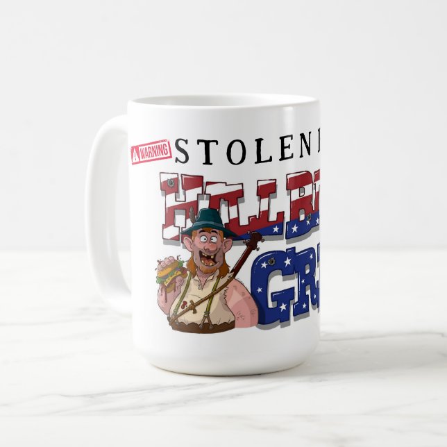 Roligt HillBilly Grill Danmark Coffee Mugg! Kaffemugg (Framsida vänster)