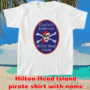 Roligt Hilton Head Island Pirat med Namn Child's T Shirt