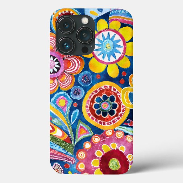 Roligt Hippie Flower mönstrad (Baksida)