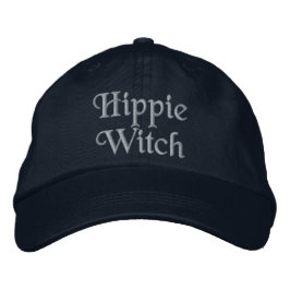 Roligt Hippie Witch Rosa Black Broderad Keps