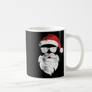 Roligt Hipster Santa Ansikte med havskägg och gelé Kaffemugg