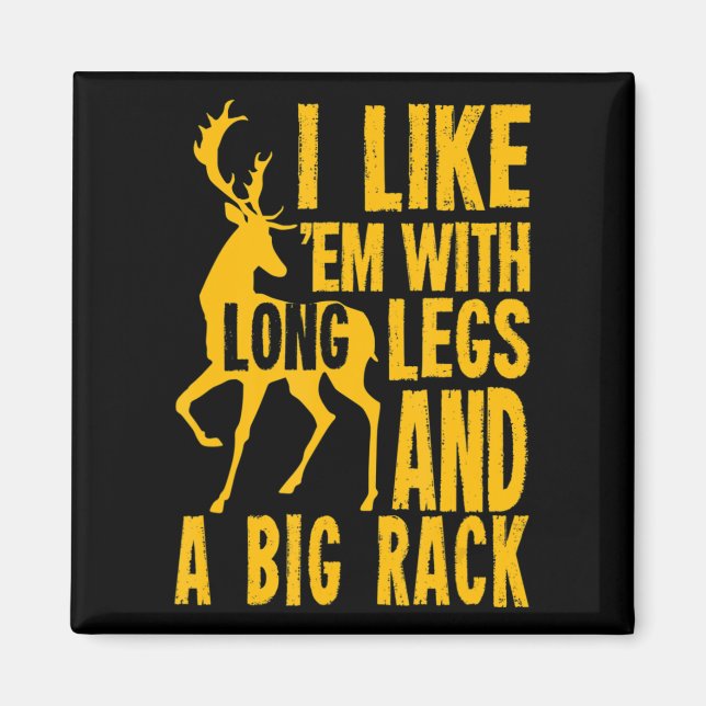 Roligt Hjort Hunting Quote Gift for Hunters Magnet (Framsidan)