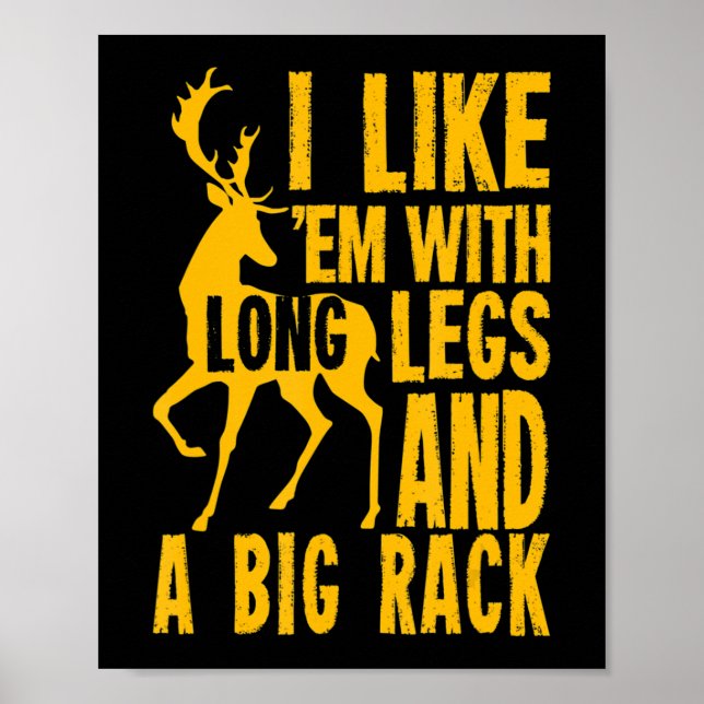 Roligt Hjort Hunting Quote Gift for Hunters Poster (Framsidan)