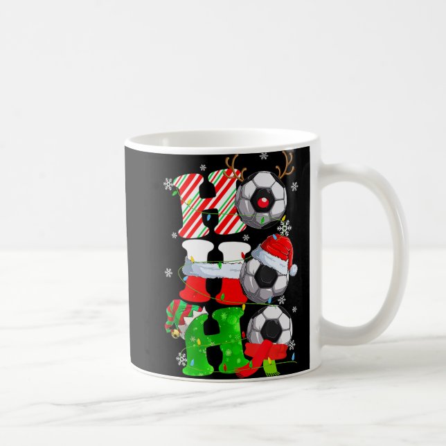 Roligt Ho Ho Ho Julfotboll Santa Reind Kaffemugg (Höger)