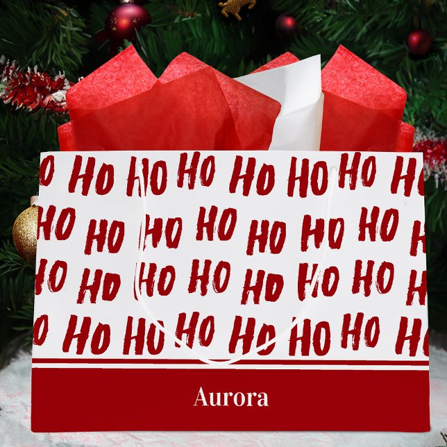 Roligt Ho Ho Ho Text Red Helgdag jul (Skapare uppladdad)
