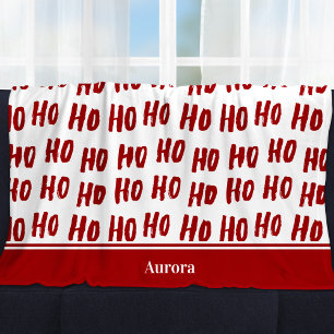 Roligt Ho Ho Ho Text Red Helgdag jul Fleecefilt