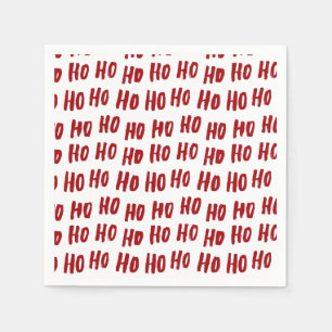 Roligt Ho Ho Ho Text Red Helgdag jul Pappersservett
