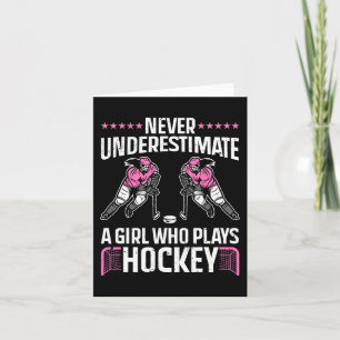 Roligt Hockey Art for Girls Women Fält Hockey Play Kort