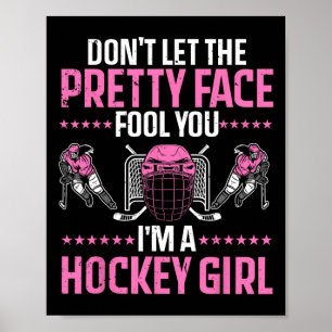 Roligt Hockey Art for Women Girls Hockey Player Sp Poster