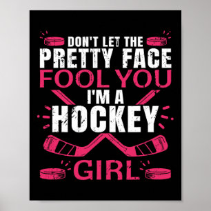 Roligt Hockey Art for Women Girls Hockey Player Sp Poster