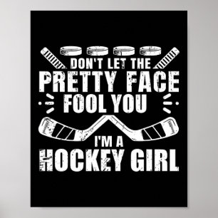 Roligt Hockey Art for Women Girls Hockey Player Sp Poster