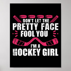 Roligt Hockey Art for Women Girls Hockey Player Sp Poster