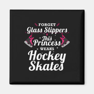 Roligt Hockey Design for Girls Women Ice Hockey Pl Magnet